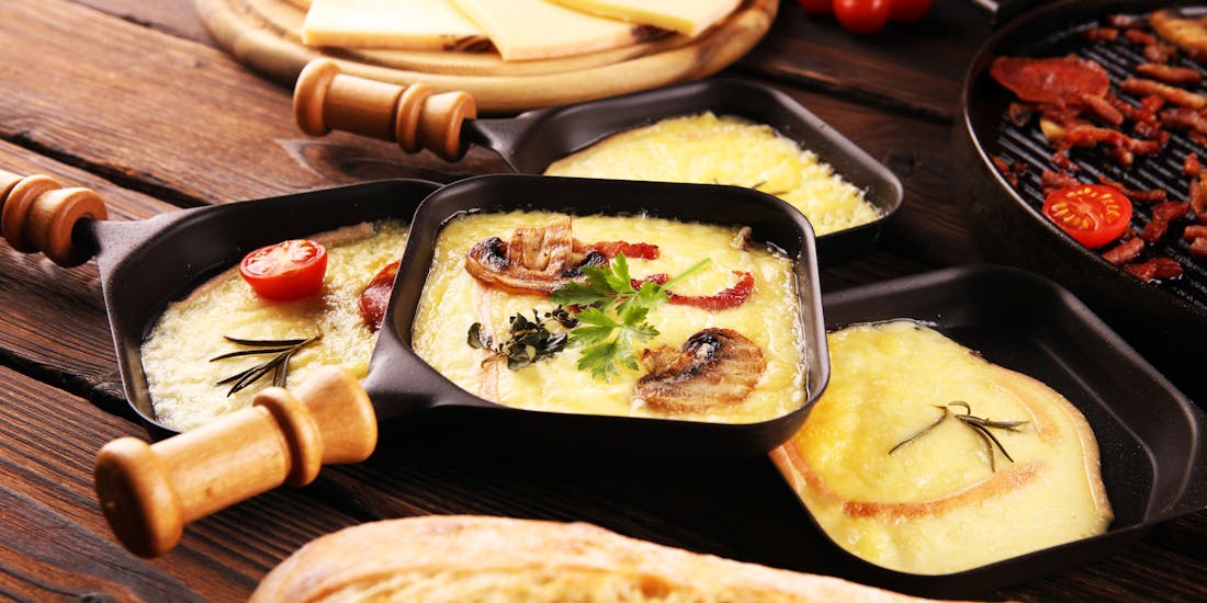 Raclette mit Champignons und Tomaten Raclette mit Champignons und Tomaten