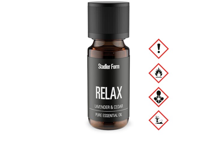 Relax essential oil by Stadler Form with symbols