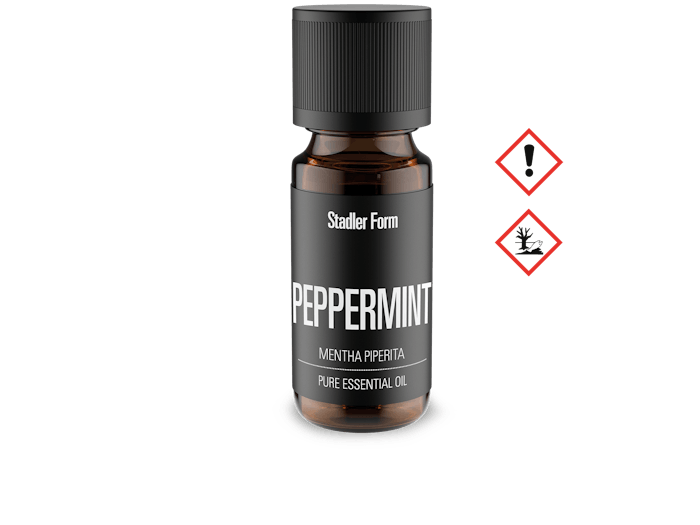 Stadler Form essential oil Peppermint with symbols