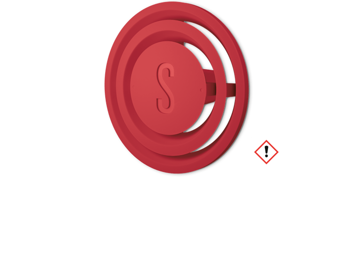 Broche parfumée au jasmin rouge par Stadler Form avec des symboles Broche parfumée au jasmin rouge par Stadler Form avec des symboles