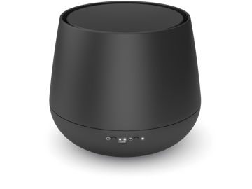 Julia aroma diffuser by Stadler Form in black as perspective view