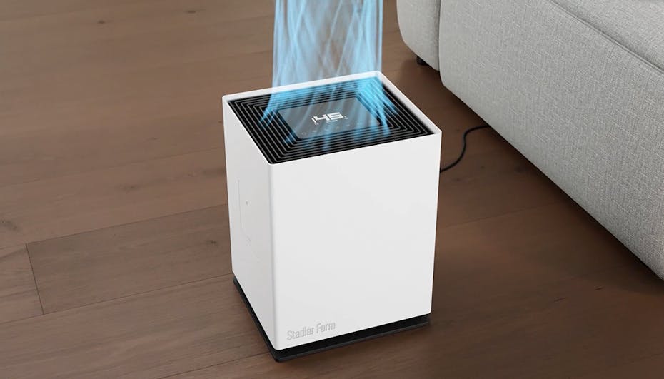 Humidification visualization of Noah and Noah Pro humidifiers from Stadler Form Humidification visualization of Noah and Noah Pro humidifiers from Stadler Form