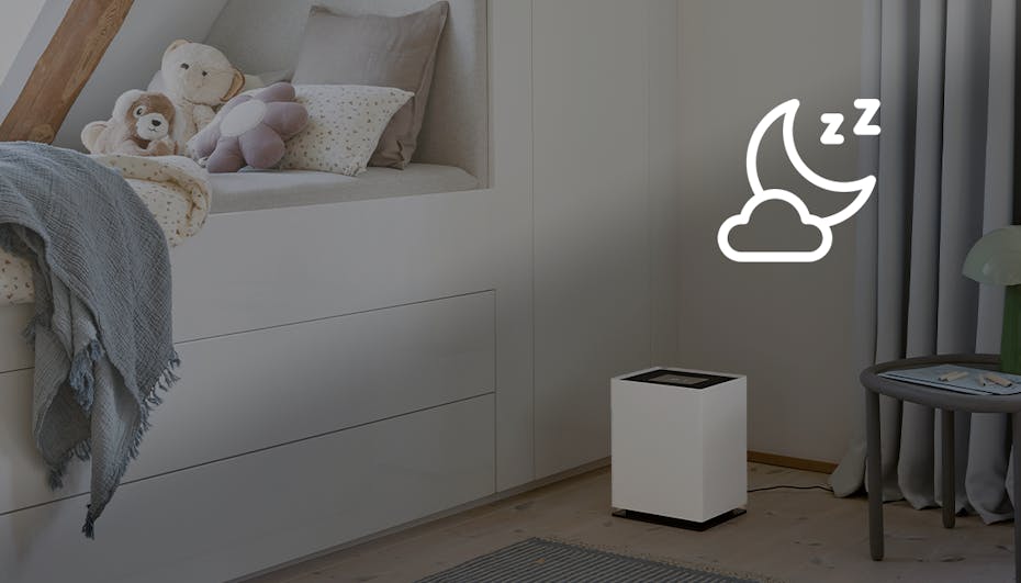 Noah humidifier from Stadler Form with night mode