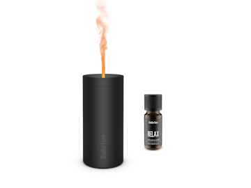 Lucy aroma diffuser black bundle by Stadler Form with Relax essential oil