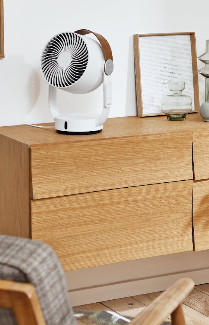 Leo fan by Stadler Form on a sideboard