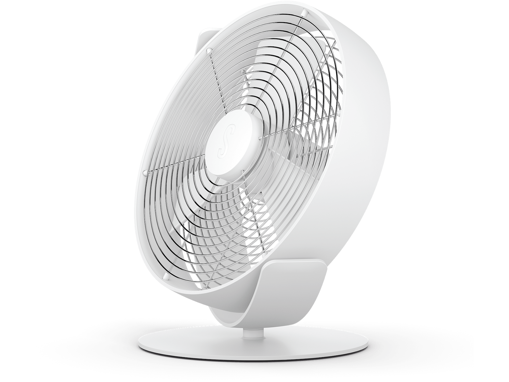 Tim table fan by Stadler Form in white as perspective view