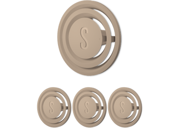 Gelber Vanilleduft-Pinpack mit 4 Stück von Stadler Form Gelber Vanilleduft-Pin-Set mit 4 Stück von Stadler Form