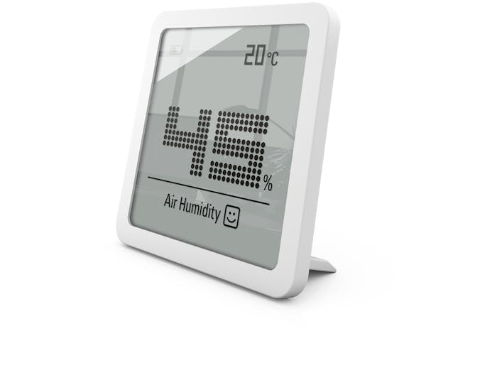 Selina little hygrometer by Stadler Form in white as perspective view
