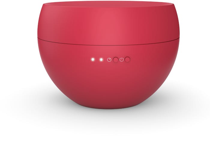 Jasmin aroma diffuser by Stadler Form in chili red as front view