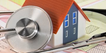 Haus mit dem Syndrom des kranken Gebäudes