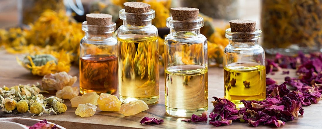 Essential oils, flowers and raw materials