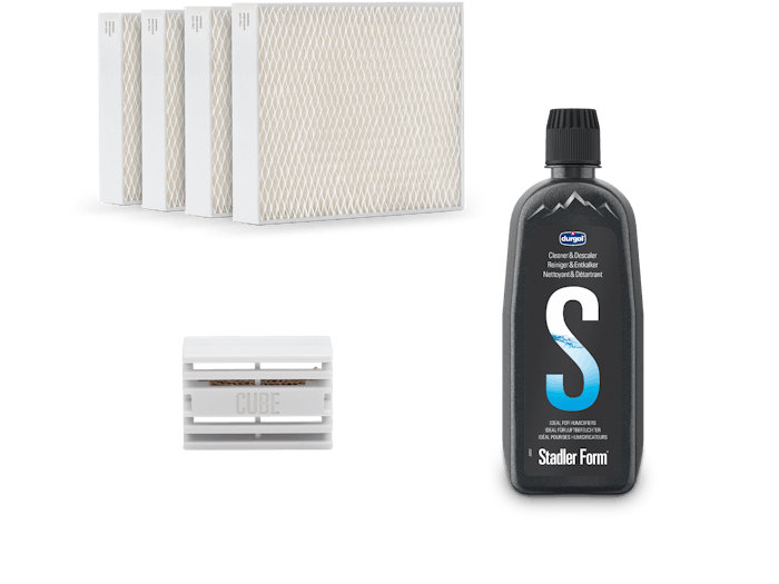 Im Lieferumfang enthaltenes Zubehör mit Servicepaket Oskar big & Karl big Luftbefeuchter von Stadler Form Im Lieferumfang enthaltenes Zubehör mit Servicepaket Oskar big & Karl big Luftbefeuchter von Stadler Form