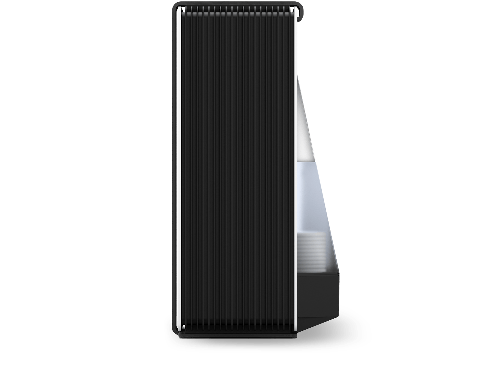 Robert air washer by Stadler Form in black as side view