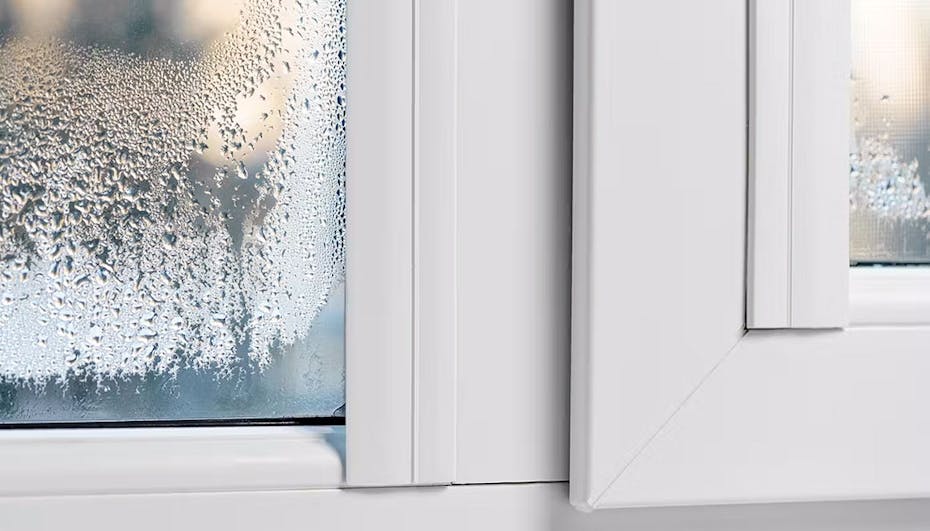 Humid white window Humid white window