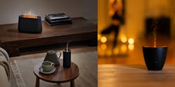 Stadler Form header image with humidifier Ben and aroma diffuser Zoe and Lucy for the trend letter gift ideas winter 2022