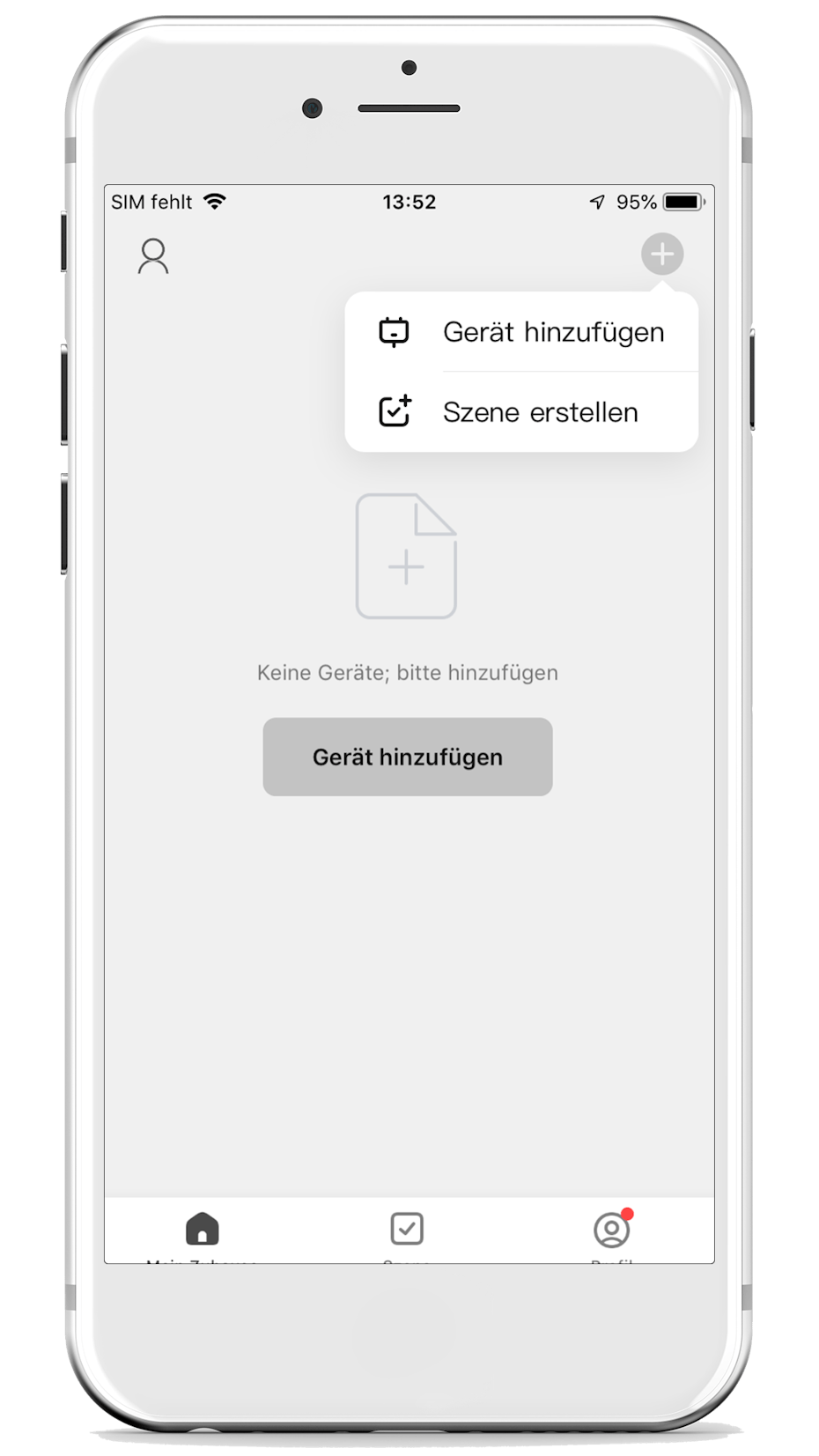 Stadler Form App Gerät hinzufügen Stadler Form App Gerät hinzufügen