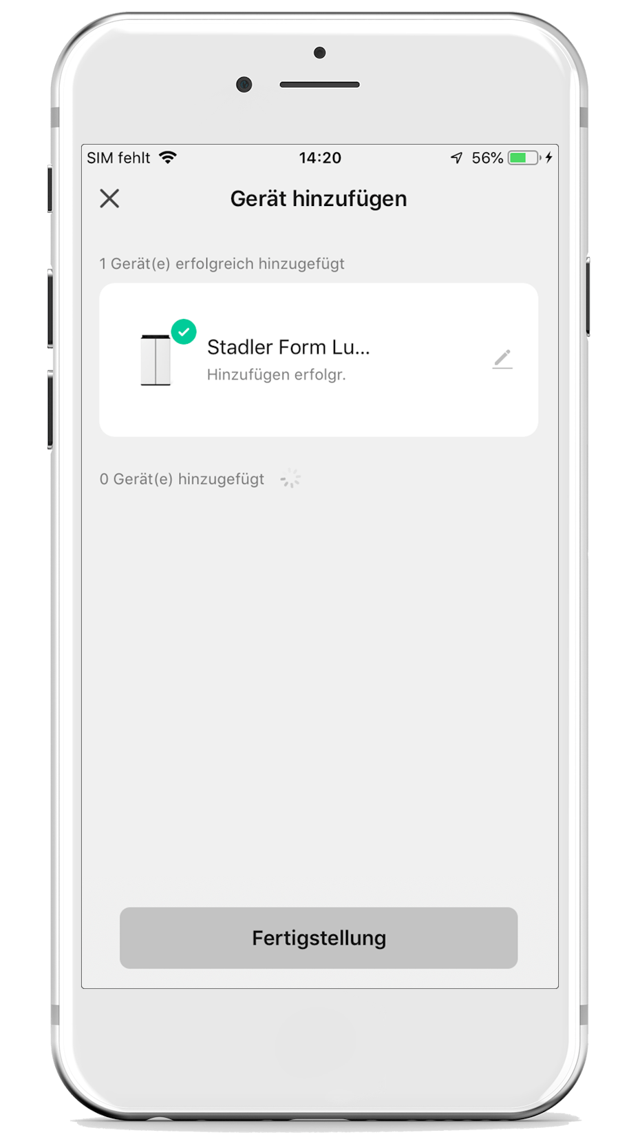 Stadler Form App hinzugefügt Lukas