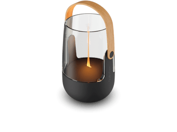 Sophie mini aroma diffuser by Stadler Form in black as perspective view