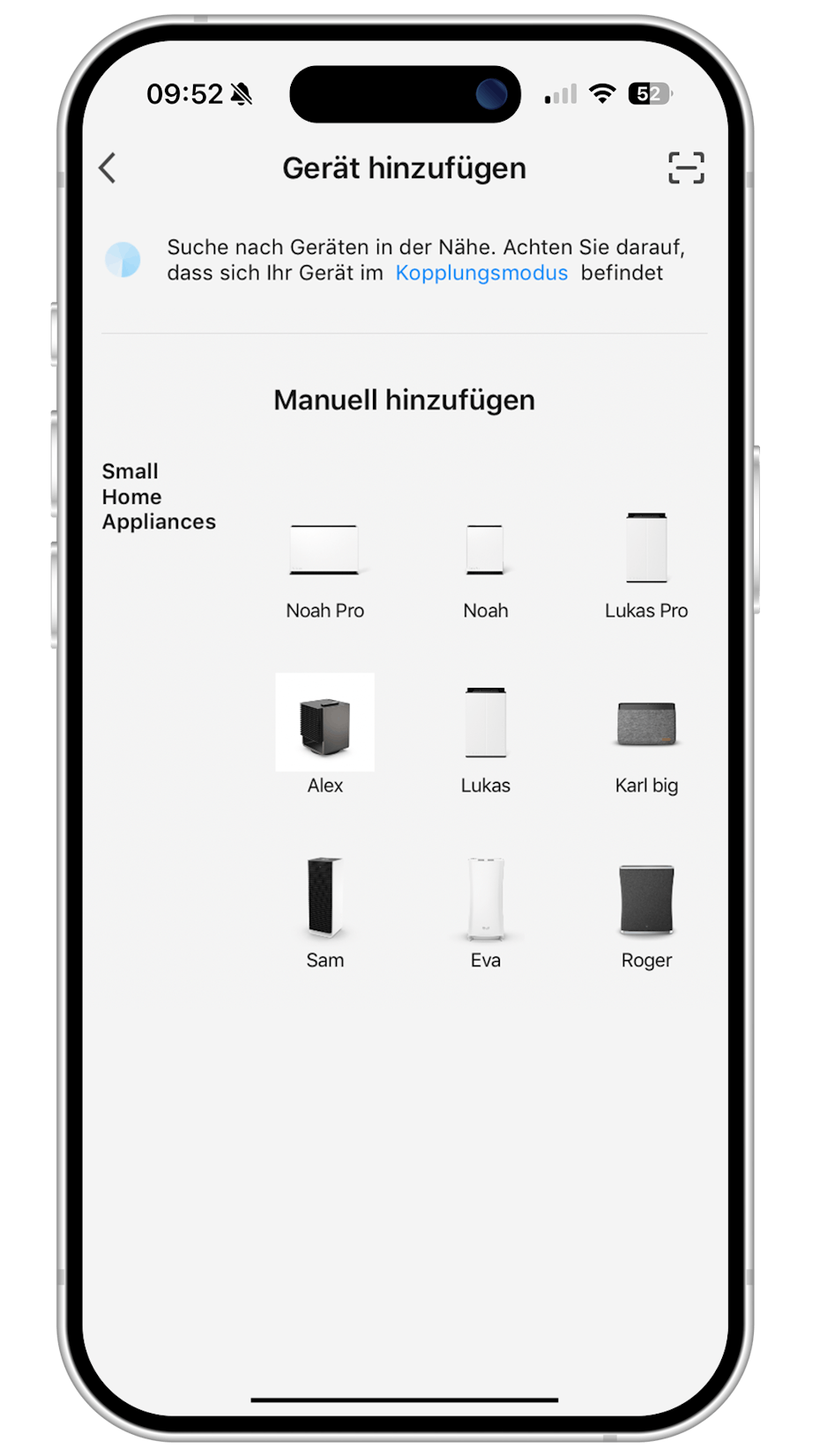 SF App Gerät manuell hinzufügen SF App Gerät manuell hinzufügen