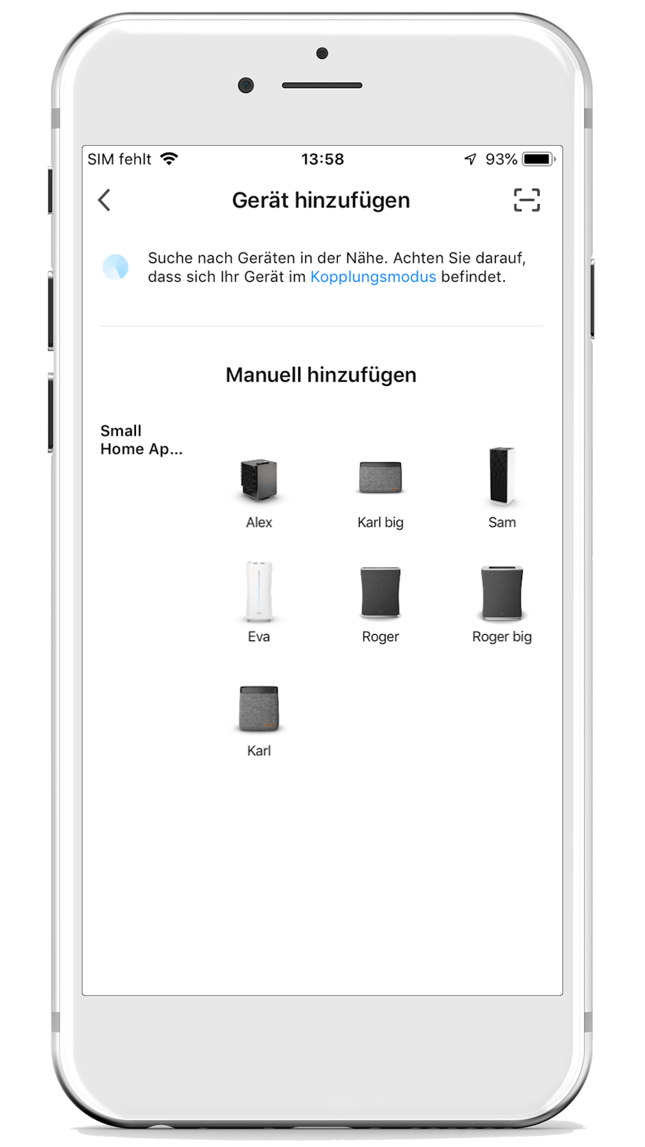 Stadler Form App manuell hinzufügen Heizlüfter Alex Stadler Form App manuell hinzufügen Heizlüfter Alex