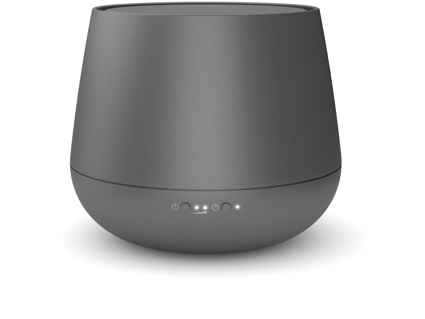 Julia aroma diffuser by Stadler Form in titanium as front view