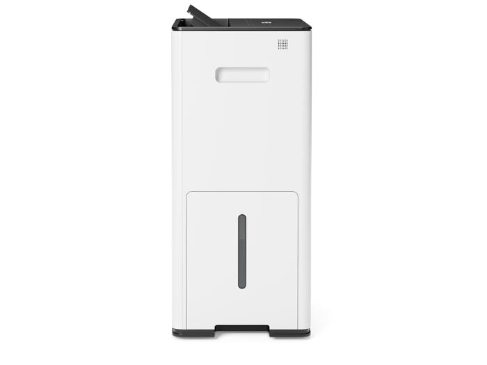 Lukas dehumidifier by Stadler Form in white as side view