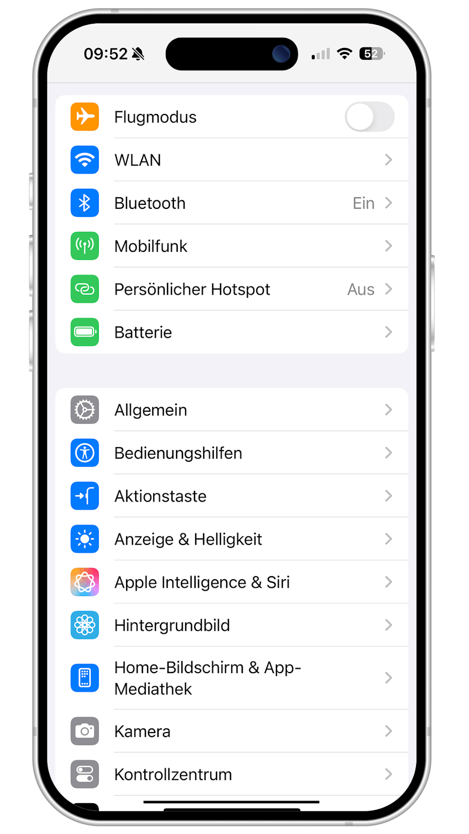 Stadler Form App-Einstellungen Stadler Form App-Einstellungen