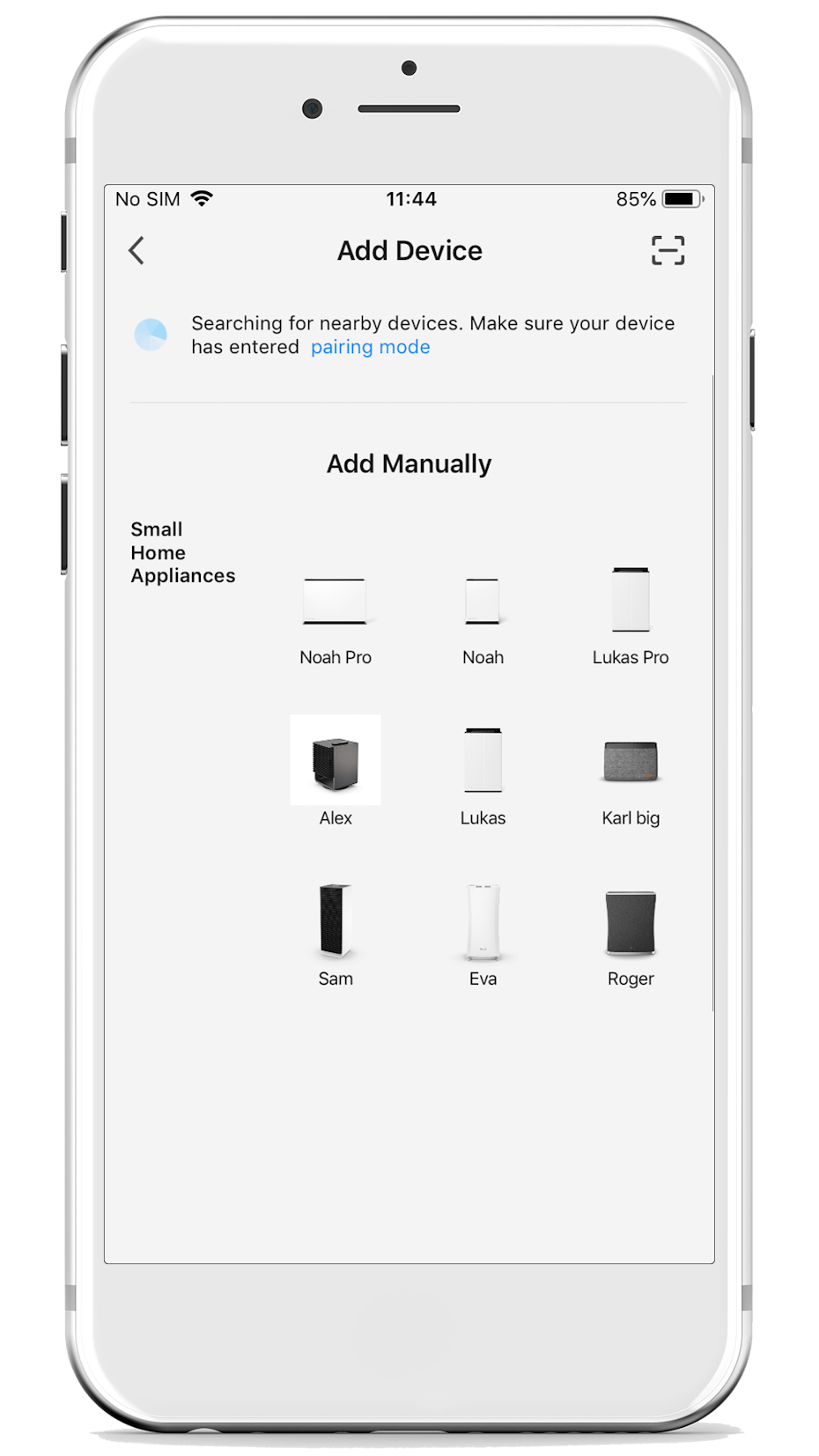 SF App Add device manually SF App Add device manually