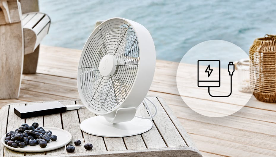 Visualisierung der Nutzung mit dem Batteriepack des Tim-Ventilators von Stadler Form Visualisierung der Nutzung mit dem Batteriepack des Tim-Ventilators von Stadler Form