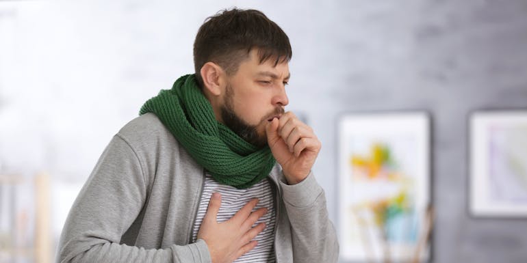 Man coughing Man coughing