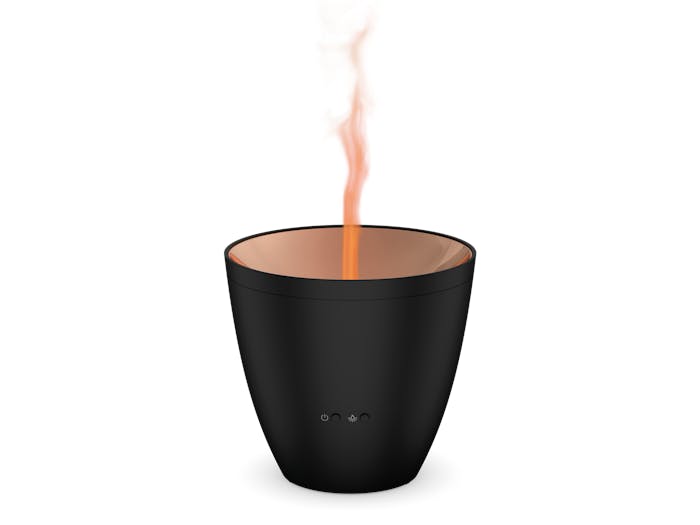 Zoe aroma diffuser by Stadler Form in black as perspective view