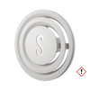 White Amber fragrance pin by Stadler Form with symbols