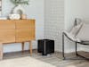 Oskar humidifier by Stadler Form in black Oskar humidifier by Stadler Form in black in a modern living room
