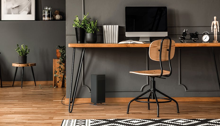 Anna big heater by Stadler Form in black for home office