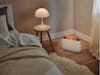 Ben humidifier by Stadler Form in white in a bedroom