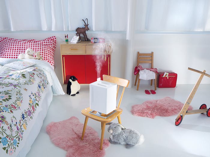 Anton humidifier by Stadler Form in white in a children's room