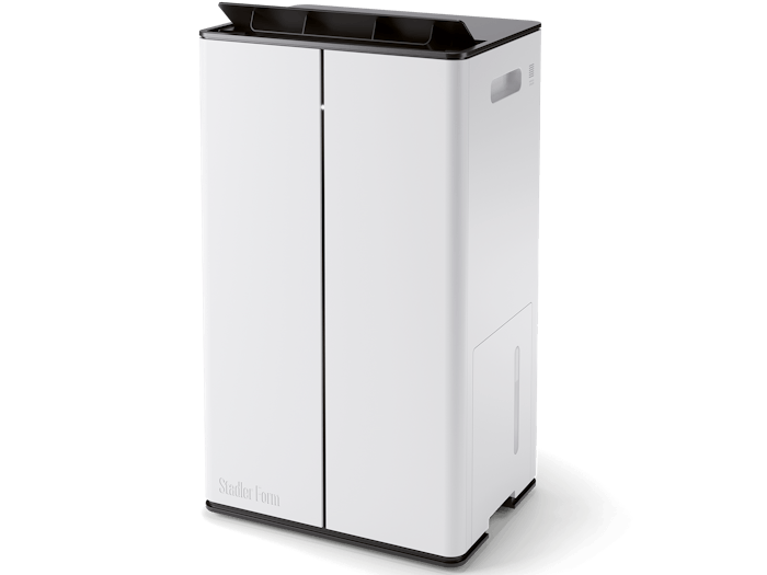 Lukas Pro dehumidifier by Stadler Form in white as iso view