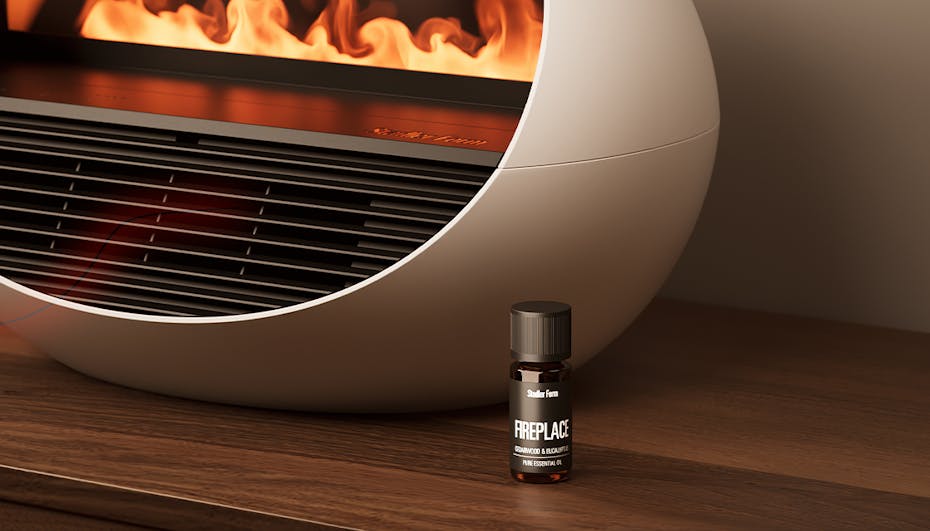 Erik fan heater and Fireplace essential oil from Stadler Form