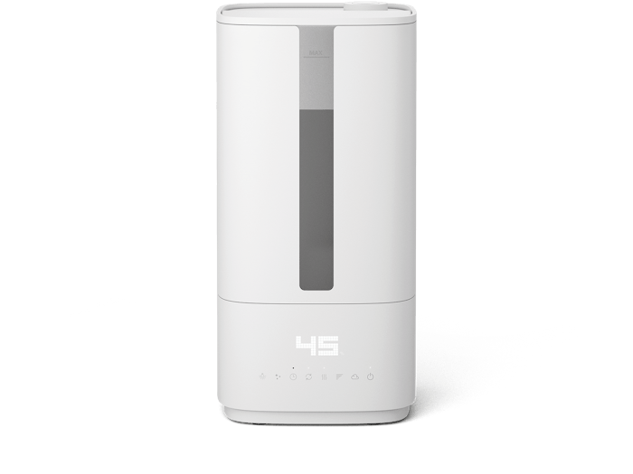 Oliver humidifier by Stadler Form in white as front view