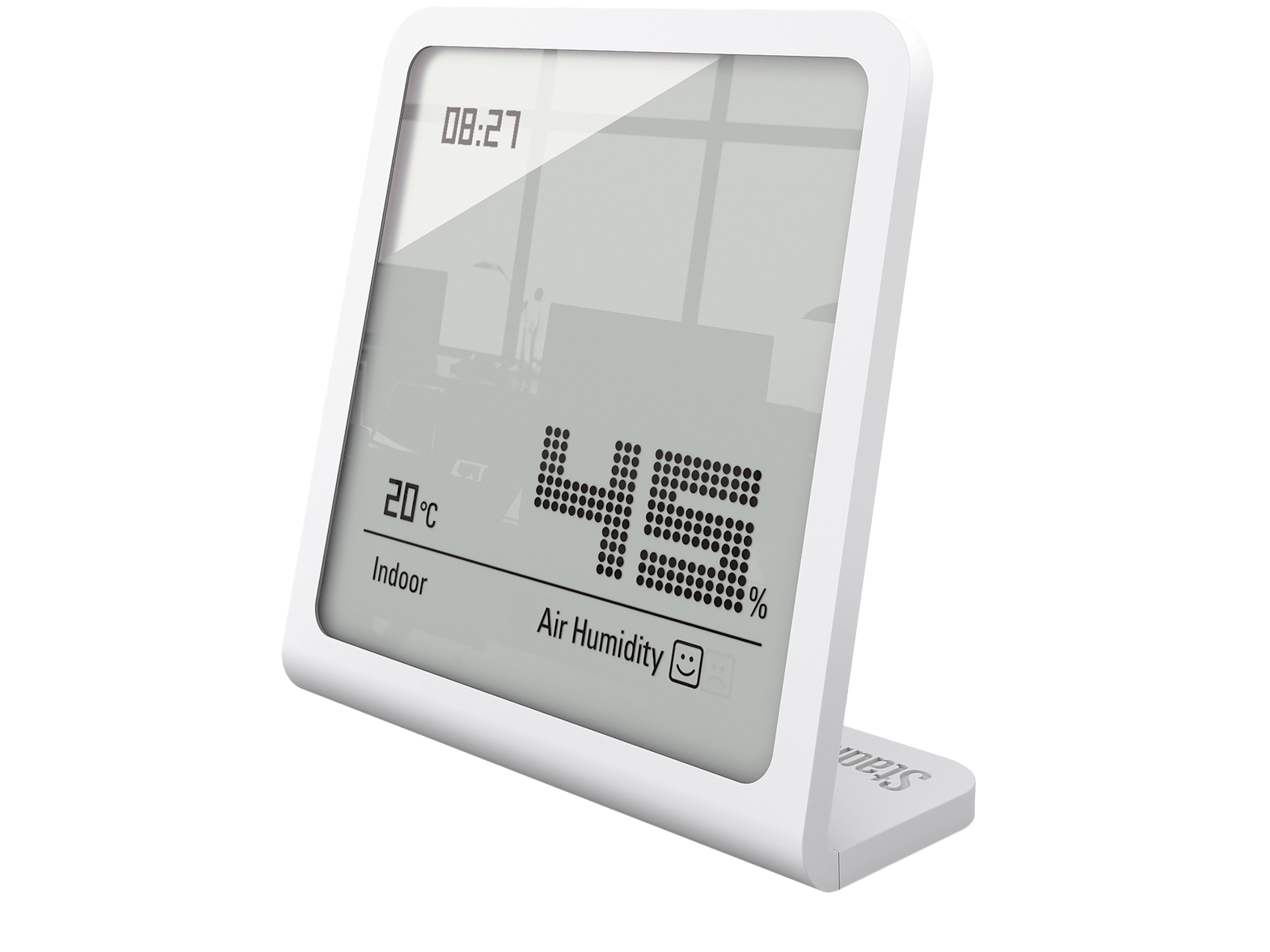 Selina hygrometer by Stadler Form in white as perspective view