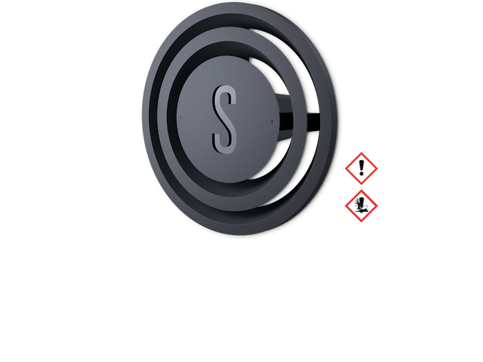 Pin de parfum d'orchidée noire de Stadler Form avec des symboles Broche parfumée à l'orchidée noire par Stadler Form avec symboles