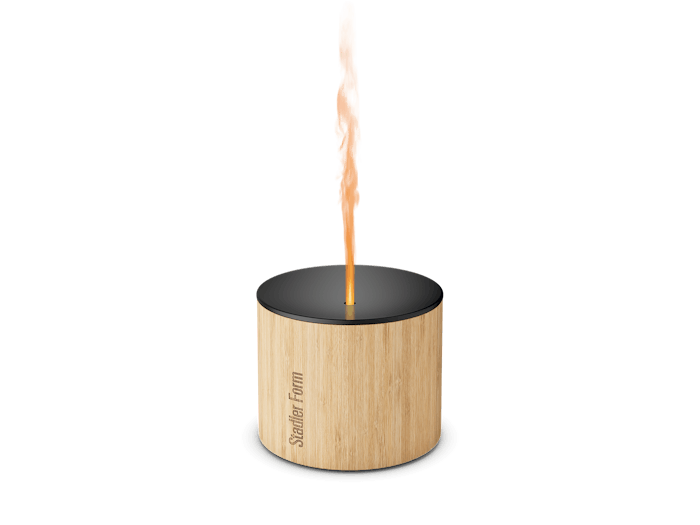 Nora aroma diffuser by Stadler Form in bamboo as perspective view Nora aroma diffuser by Stadler Form in bamboo as perspective view