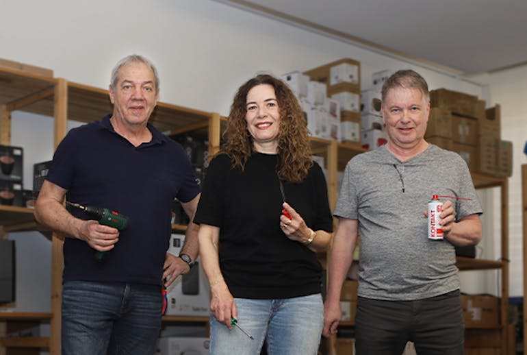 Kurt, Melanie et Fredy de Stadler Form