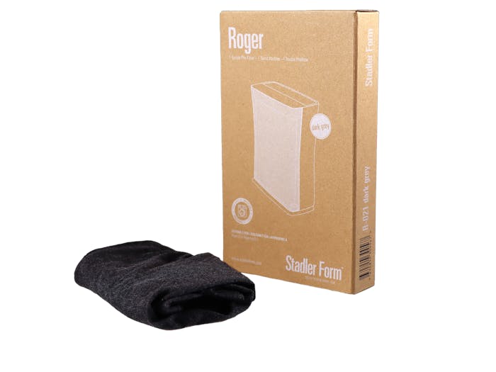 Roger and Roger big textile pre-filter dark grey packing by Stadler Form suitable for air purifiers Roger and Roger big