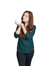 Claudia Eidenberg Marketing Services Specialist at Stadler Form with aroma diffuser Jasmine Claudia Eidenberg with Jasmine from Stadler Form
