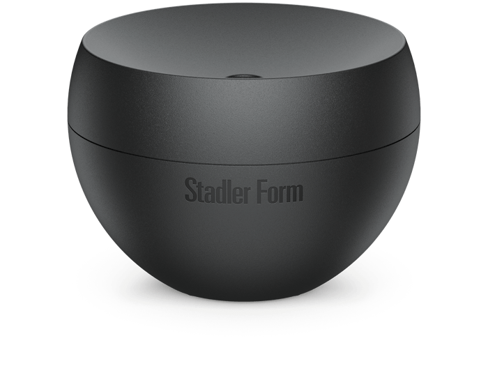 Jasmine mobile aroma diffuser by Stadler Form in black as perspective view