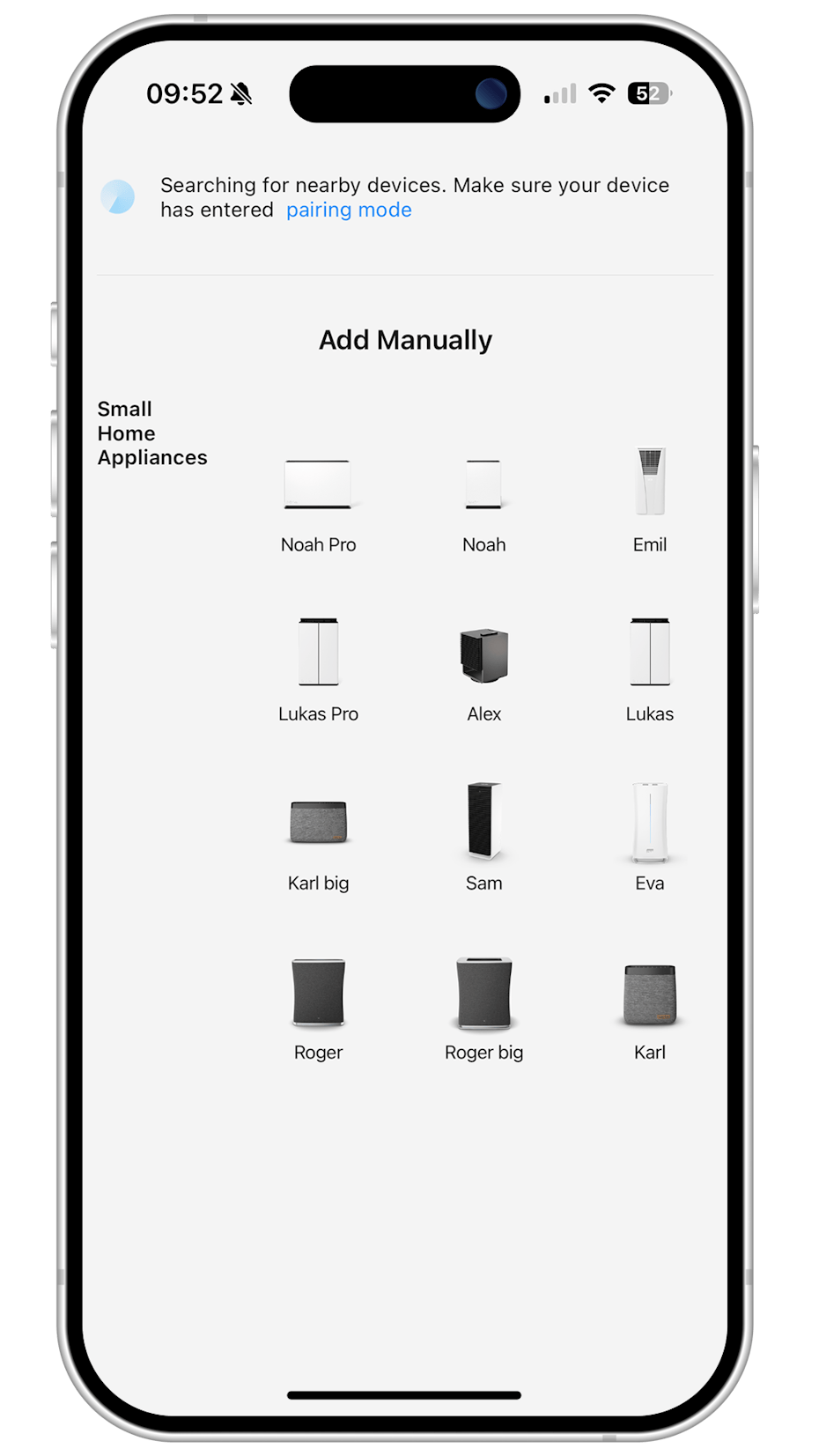 Stadler Form App choose manually Emil