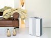 Robert air washer by Stadler Form in silver Robert air washer by Stadler Form in silver next to an armchair