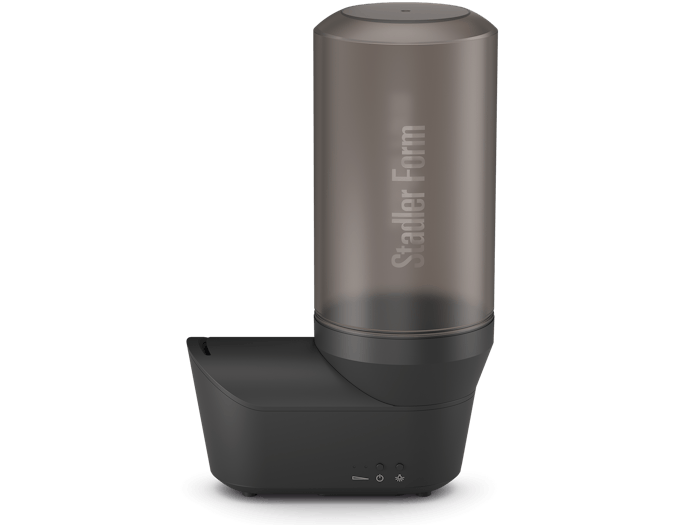 Emma personal humidifier by Stadler Form in black Emma personal humidifier by Stadler Form in black as front view