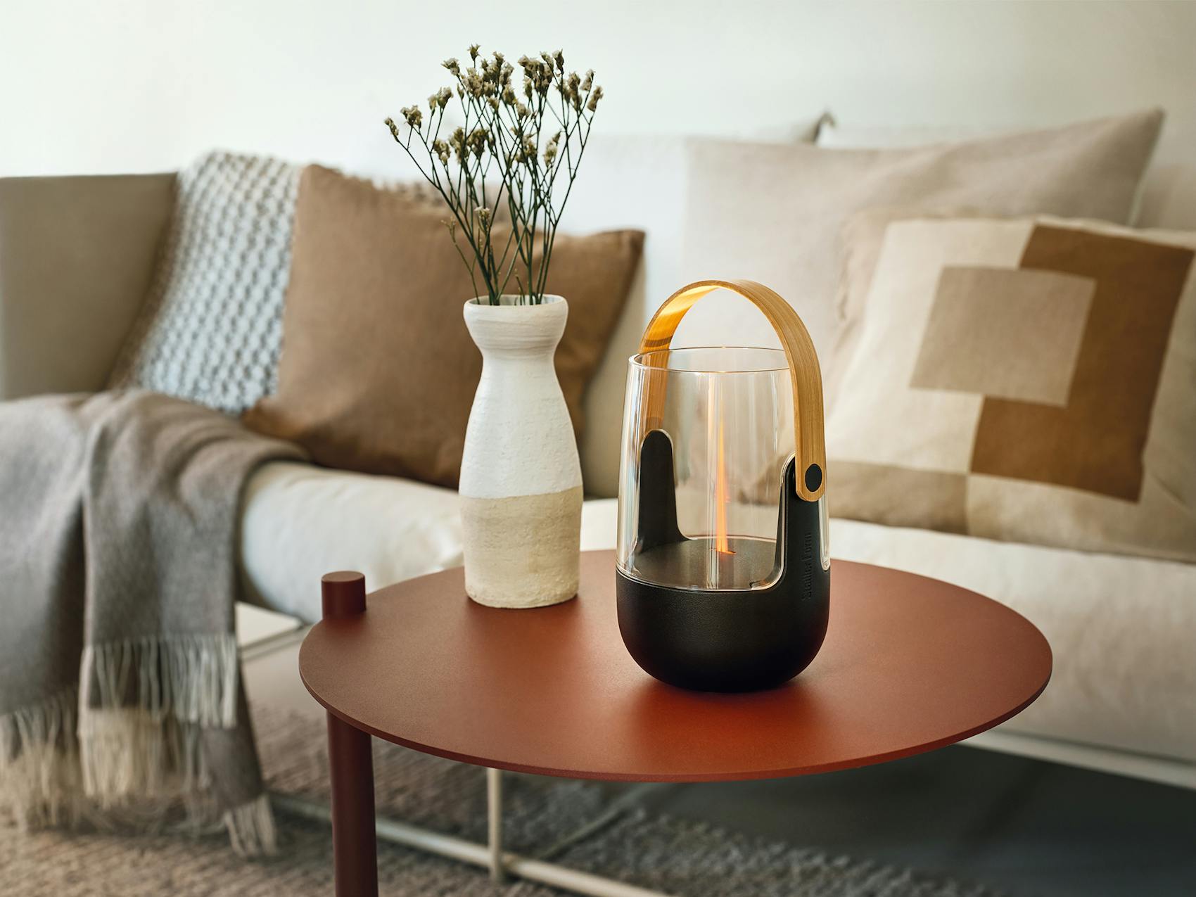 Sophie mini aroma diffuser on a side table